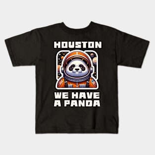 Panda Bear Astronaut Houston We Have A Panda Kids T-Shirt